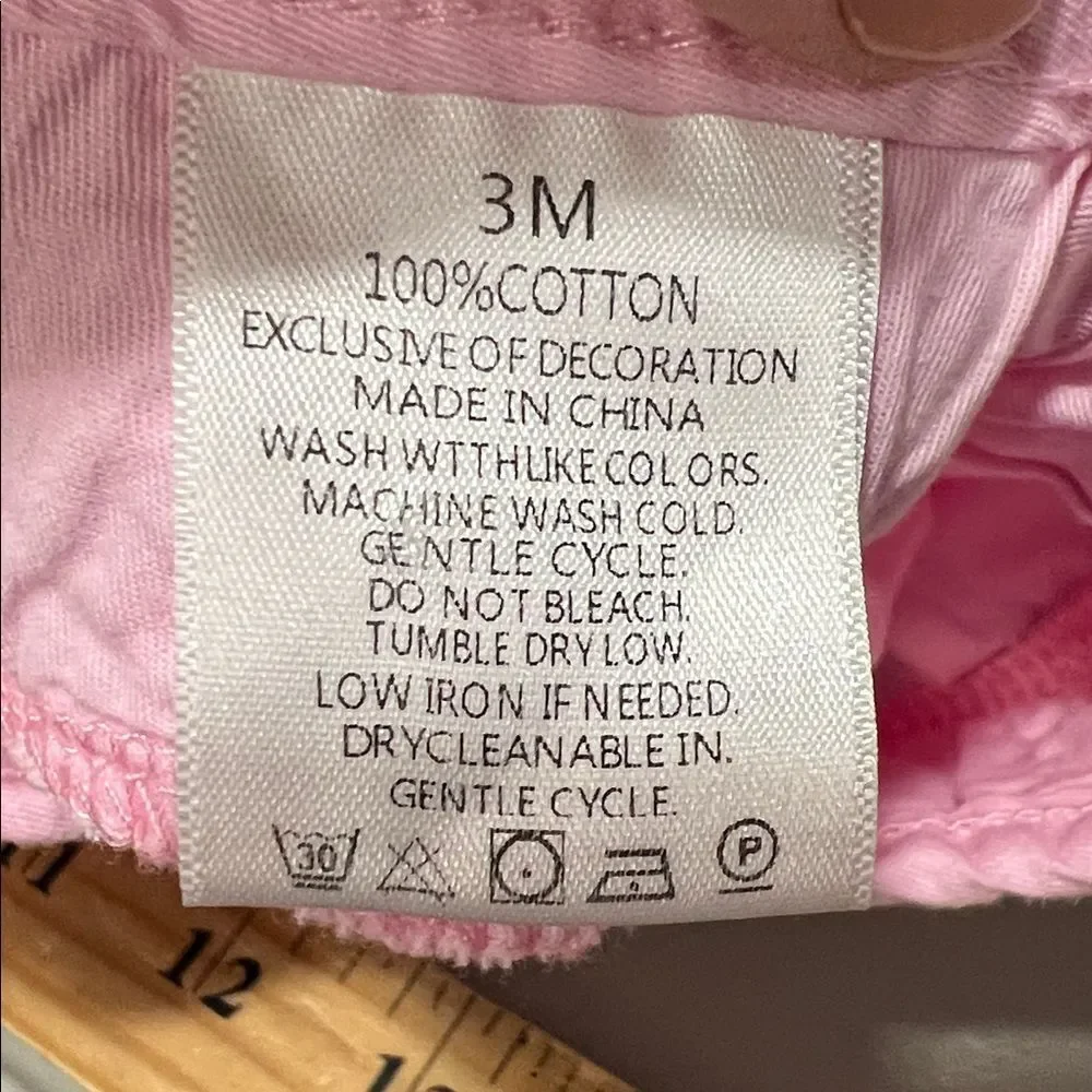 Boutique pink smocked bubble romper with hearts and bows embroidery size 3 month